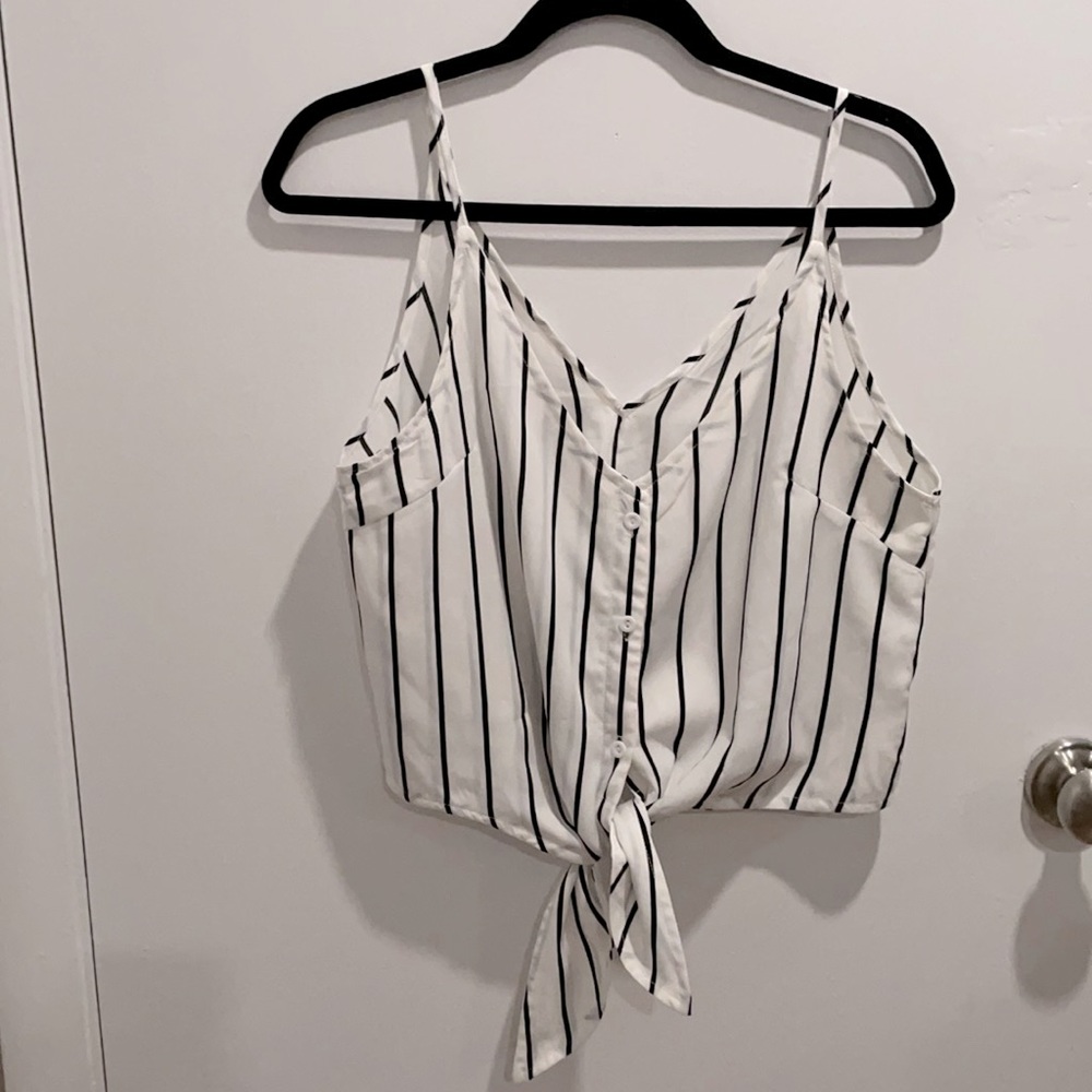 Striped tie top